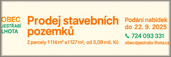 Klikněte zde pro informace o prodeji stavebních pozemků