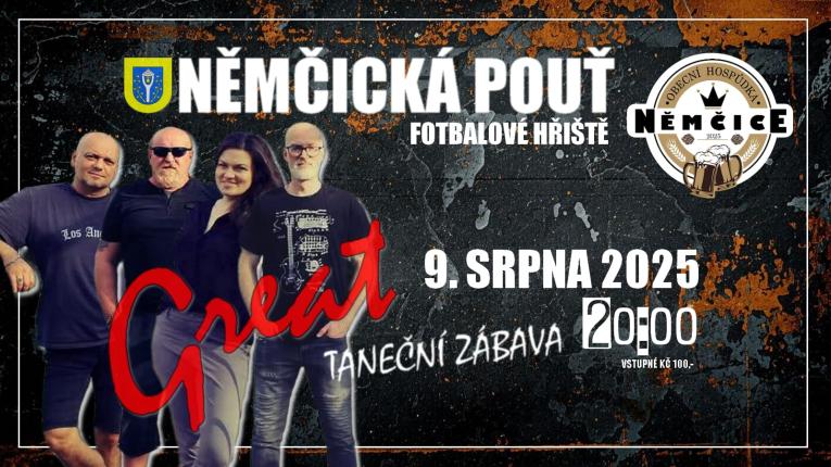 Plakát Němčická pouť 2025&nbsp;- zábava večer
