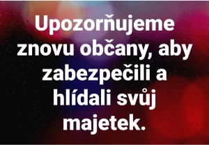Upozornění obecního uřadu 