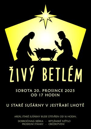 Plakát Živý Betlém 2025 - Jestřabí Lhota